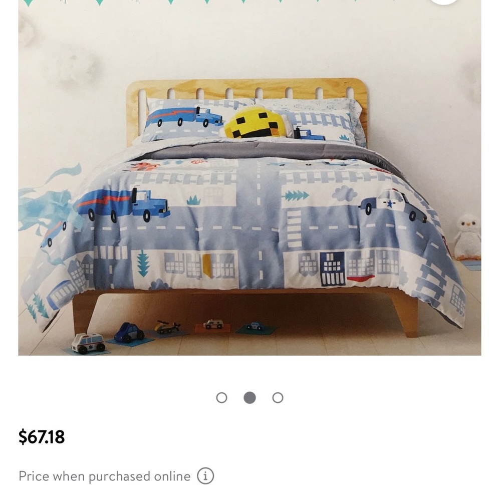 Pillow fort comforter set full/queen 3 pieces